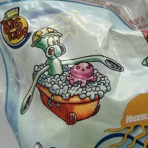 2001 Burger King SpongeBob Squarepants Squidward Boat Bathtub Toy Sealed